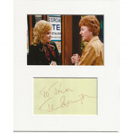 Jane Rossington signed genuine signature autograph display AFTAL