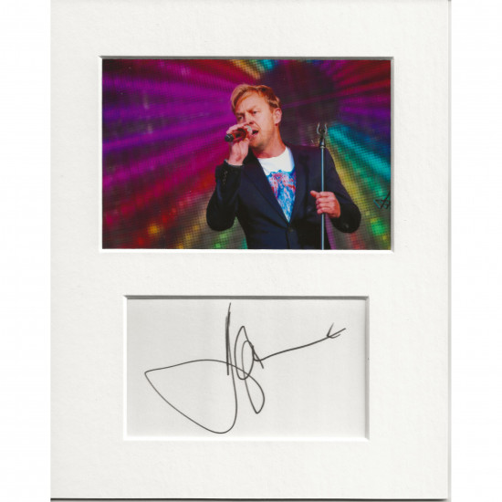 Jason Donovan signed genuine signature autograph display AFTAL