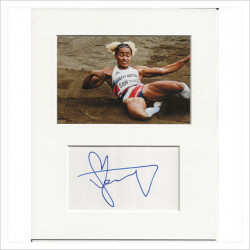 Jazmin Sawyers signed genuine signature autograph display AFTAL