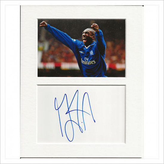Jimmy Floyd Hasselbaink signed genuine signature autograph display AFTAL