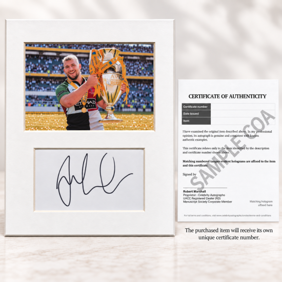 Joe Marler signed genuine signature autograph display UACC RD MANUSCRIPT SOCIETY 