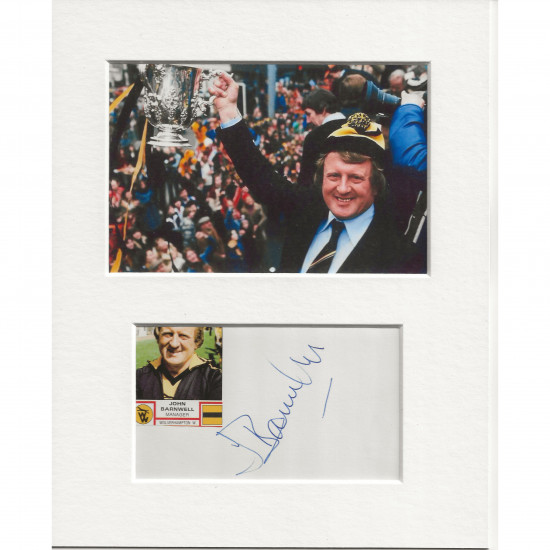 John Barnwell signed genuine signature autograph display AFTAL