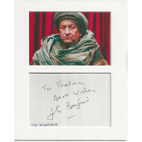 John Benfield signed genuine signature autograph display AFTAL