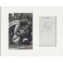 John Burridge signed genuine signature autograph display AFTAL