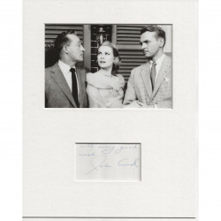 John Lund signed genuine signature autograph display AFTAL