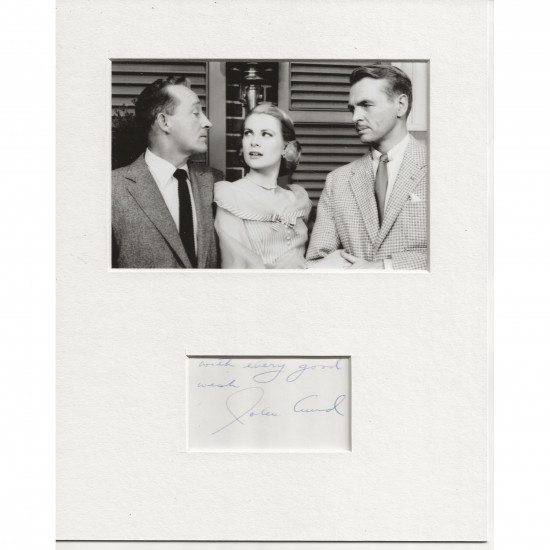 John Lund signed genuine signature autograph display AFTAL