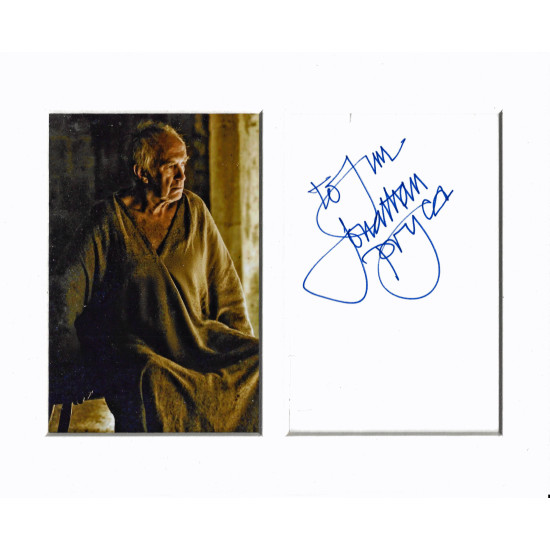 Jonathan Pryce signed genuine signature autograph display UACC RD MANUSCRIPT SOCIETY