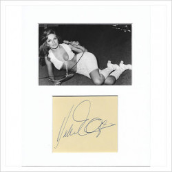 Julie Ege signed genuine signature autograph display AFTAL
