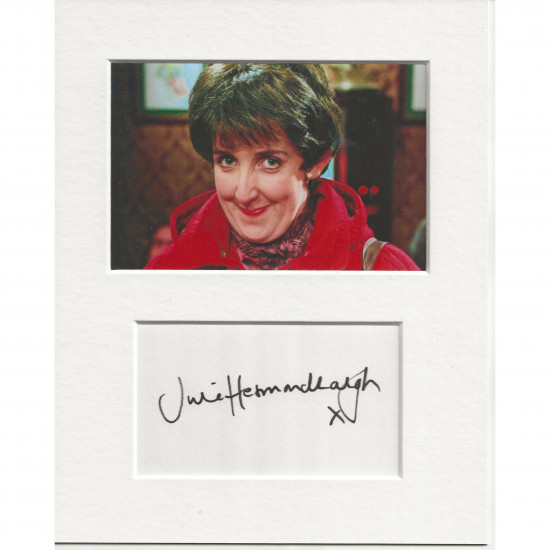 Julie Hesmondhalgh signed genuine signature autograph display AFTAL