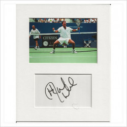 Justin Gimelstob signed genuine signature autograph display AFTAL