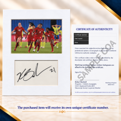 Kadeisha Buchanan signed genuine signature autograph display UACC RD MANUSCRIPT SOCIETY