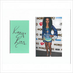 Kanya King signed genuine signature autograph display AFTAL