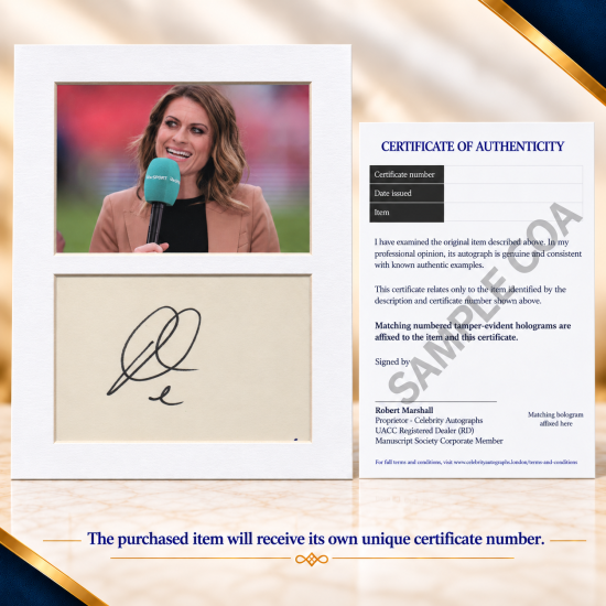 Karen Carney signed genuine signature autograph display UACC RD MANUSCRIPT SOCIETY
