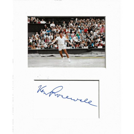 Ken Rosewall signed genuine signature autograph display UACC RD MANUSCRIPT SOCIETY
