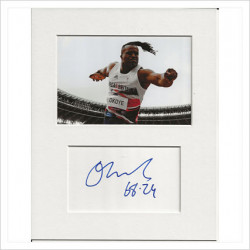 Lawrence Okoye signed genuine signature autograph display AFTAL