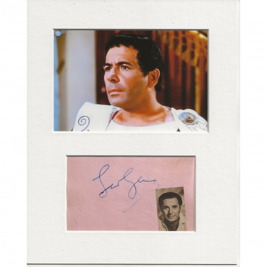 Leo Genn signed genuine signature autograph display AFTAL