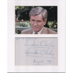 Linden Chiles signed genuine signature autograph display UACC RD MANUSCRIPT SOCIETY