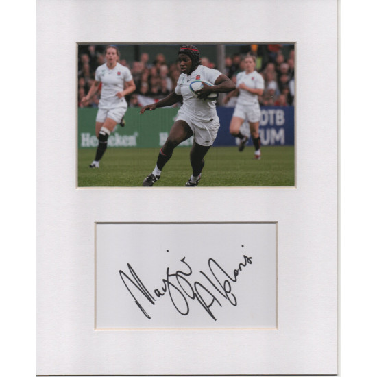 Maggie Alphonsi signed genuine signature autograph display UACC RD MANUSCRIPT SOCIETY