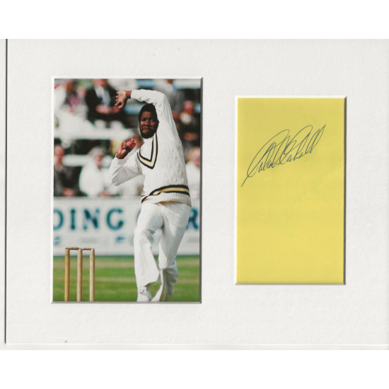 Malcolm Marshall signed genuine signature autograph display UACC RD AFTAL