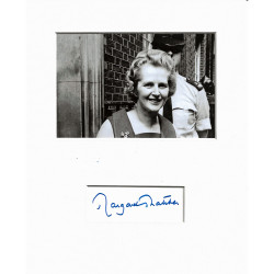 Margaret Thatcher signed genuine signature autograph display UACC RD MANUSCRIPT SOCIETY