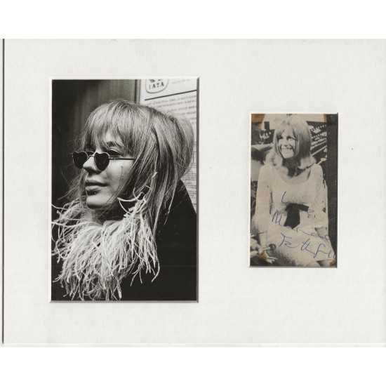 Marianne Faithfull signed genuine signature autograph display UACC RD MANUSCRIPT SOCIETY