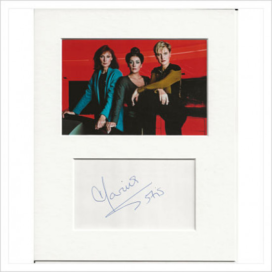 Marina Sirtis signed genuine signature autograph display AFTAL