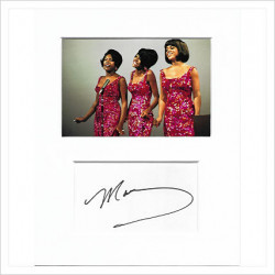 Mary Wilson signed genuine signature autograph display AFTAL