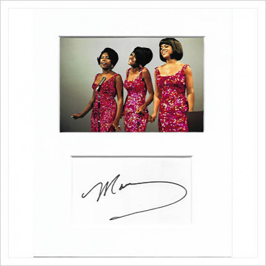 Mary Wilson signed genuine signature autograph display AFTAL