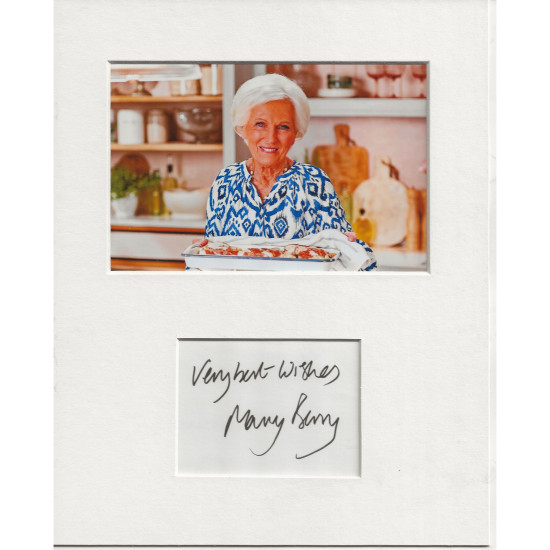 Mary Berry signed genuine signature autograph display UACC RD MANUSCRIPT SOCIETY