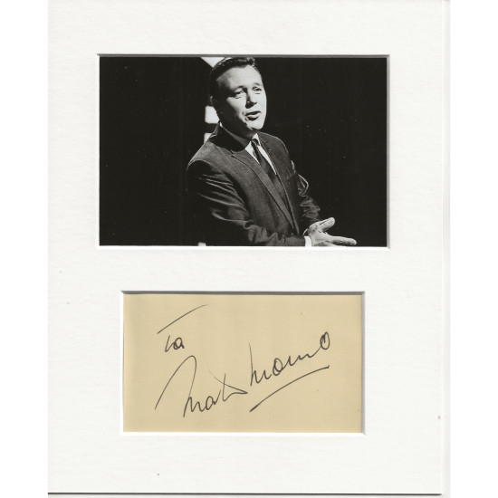 Matt Monro signed genuine signature autograph display UACC RD AFTAL