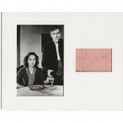 Merle Oberon signed genuine signature autograph display AFTAL
