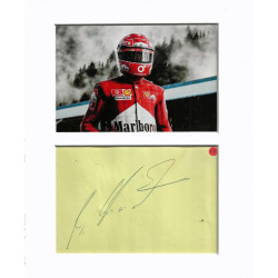 Michael Schumacher signed genuine signature autograph display UACC RD MANUSCRIPT SOCIETY