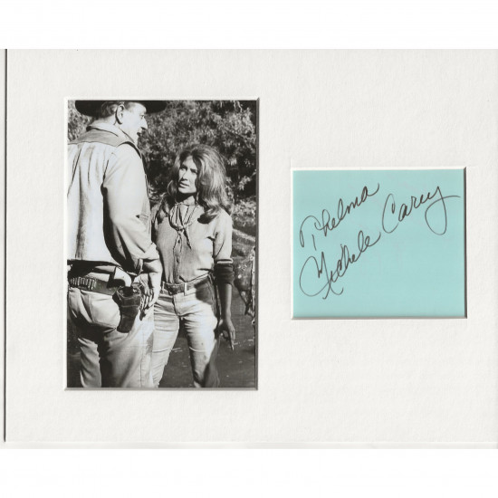 Michele Carey signed genuine signature autograph display AFTAL