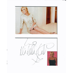 Michelle Collins signed genuine signature autograph display UACC RD MANUSCRIPT SOCIETY
