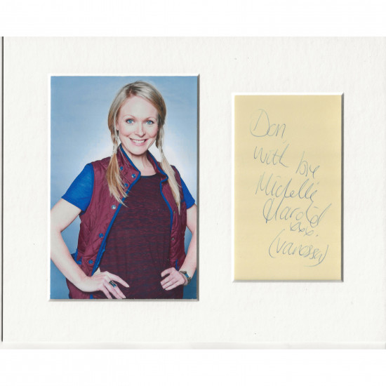 Michelle Hardwick signed genuine signature autograph display AFTAL