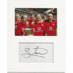 Mikael Silvestre signed genuine signature autograph display AFTAL