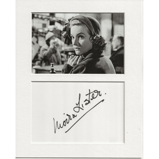 Moira Lister signed genuine signature autograph display UACC RD AFTAL