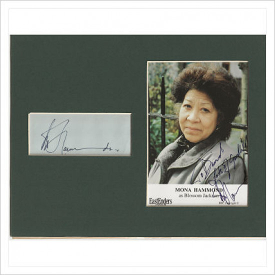 Mona Hammond signed genuine signature autograph display AFTAL