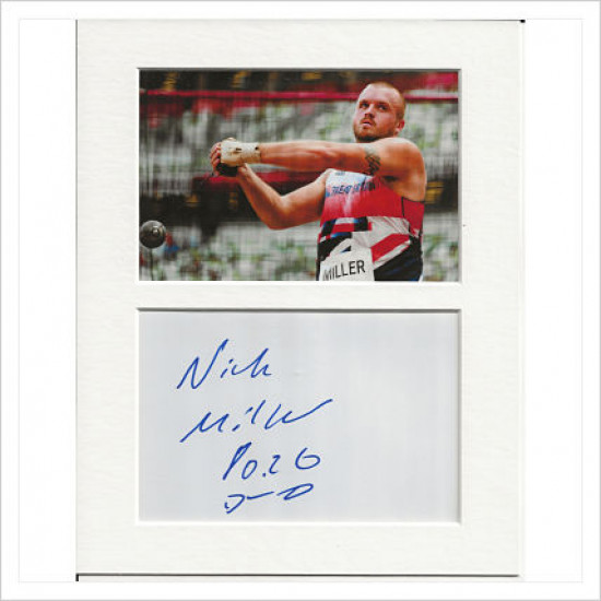 Nick Miller signed genuine signature autograph display AFTAL