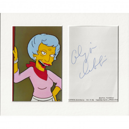 Olympia Dukakis signed genuine signature autograph display AFTAL