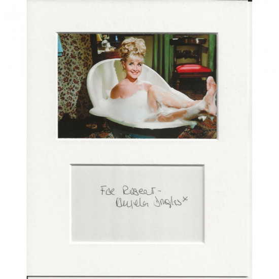Angela Douglas signed genuine signature autograph display AFTAL