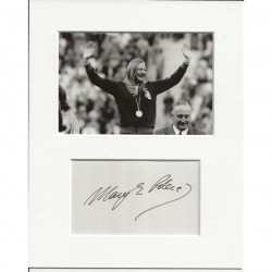 Mary Peters signed genuine signature autograph display AFTAL