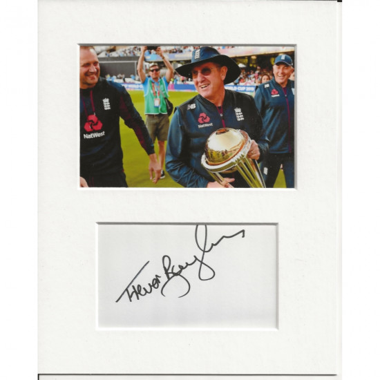 Trevor Bayliss signed genuine signature autograph display AFTAL