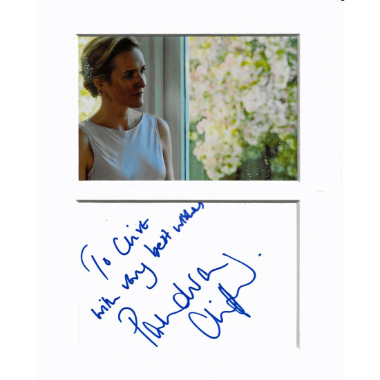 Pandora Clifford signed genuine signature autograph display UACC RD MANUSCRIPT SOCIETY