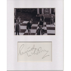 Patrick McGoohan signed genuine signature autograph display UACC RD MANUSCRIPT SOCIETY