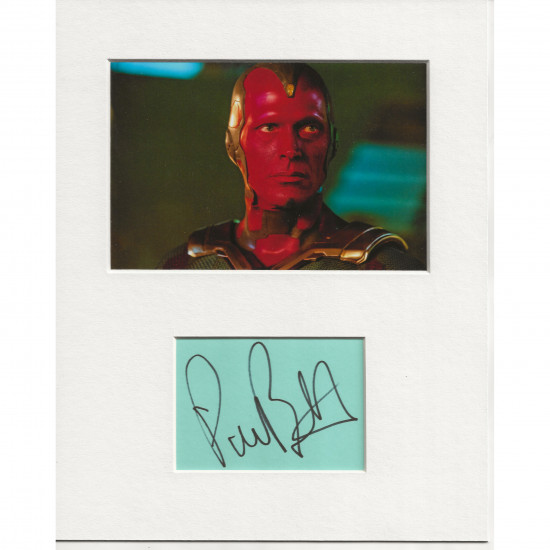 Paul Bettany signed genuine signature autograph display AFTAL
