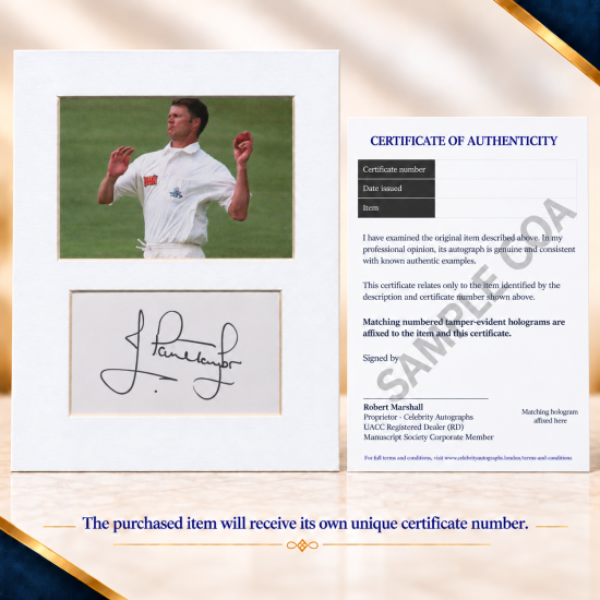 Paul Taylor signed genuine signature autograph display UACC RD MANUSCRIPT SOCIETY