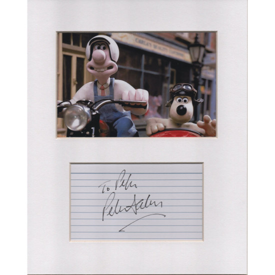 Peter Sallis signed genuine signature autograph display UACC RD MANUSCRIPT SOCIETY