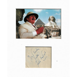 Peter Ustinov signed genuine signature autograph display UACC RD MANUSCRIPT SOCIETY