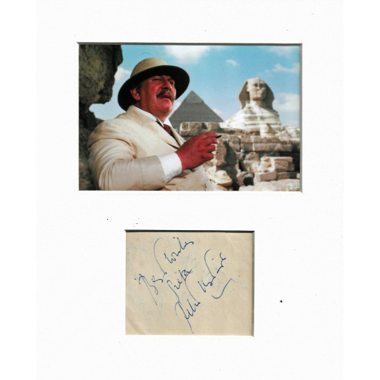 Peter Ustinov signed genuine signature autograph display UACC RD MANUSCRIPT SOCIETY